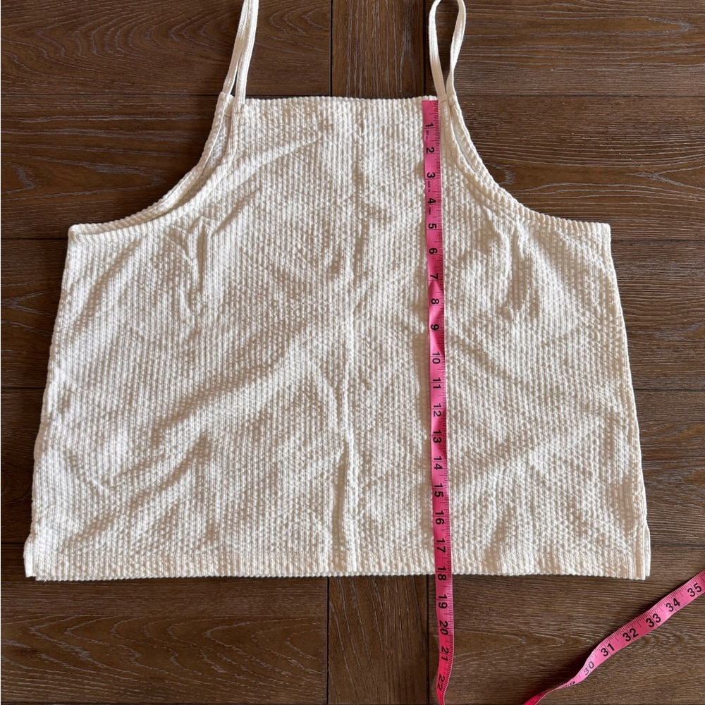 Cream Ribbed Tank Top - Picture 4 of 10